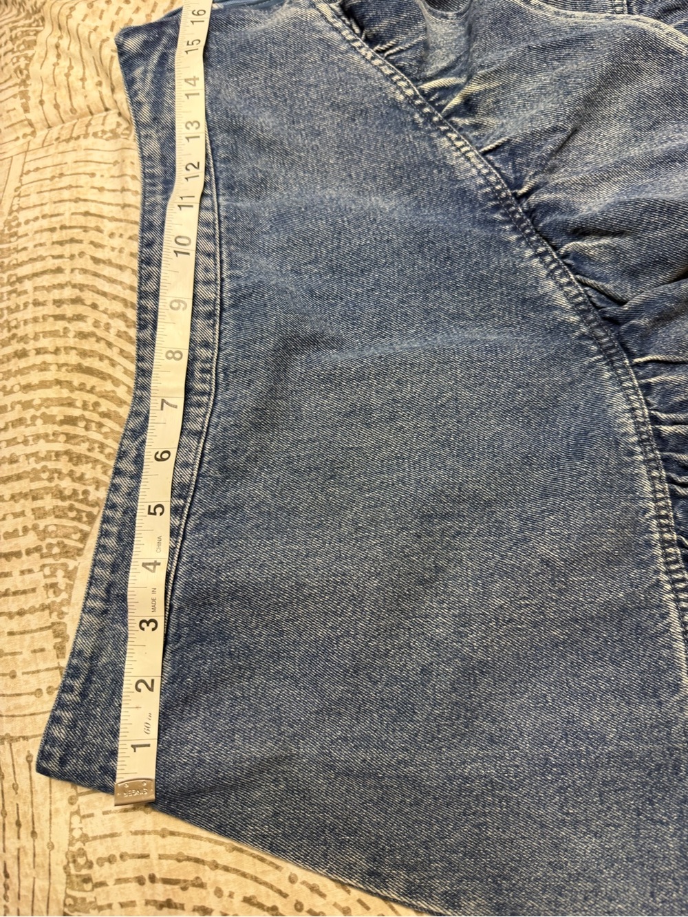 Gilli Asymmetrical Ruffle Denim Skirt - Blue - Picture 5 of 7